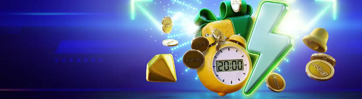 Zegar odliczający 20 minut, grafika promocji Doładowanie bonusu powitalnego